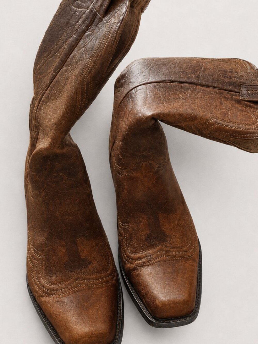 Women's Gameday Brown Leather Tennessee "T" Cowboy Boots Size 7